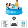 Intex Rund Uppblåsbar Easy Set Pool - 183 x 51 cm - Blå - Val - Ingår Tillbehör CB80