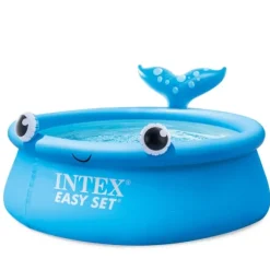 Intex Rund Uppblåsbar Easy Set Pool - 183 x 51 cm - Blå - Val - Ingår Tillbehör CB80