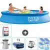 Intex Rund Uppblåsbar Easy Set Pool - 305 x 61 cm - Blå - Inklusive Tillbehör - CB56