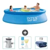Intex Rund Uppblåsbar Easy Set Pool - 305 x 76 cm - Blå - Ingår Tillbehör CB74