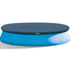 Intex Rund Uppblåsbar Easy Set Pool - 396 x 84 cm - Blå - Inklusive Tillbehör - CB87