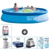 Intex Rund Uppblåsbar Easy Set Pool - 396 x 84 cm - Blå - Inklusive Tillbehör - CB55