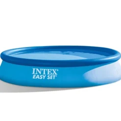 Intex Rund Uppblåsbar Easy Set Pool - 396 x 84 cm - Blå - Inklusive Tillbehör - CB86