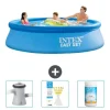 Intex Rund Uppblåsbar Easy Set Pool - 305 x 76 cm - Blå - Ingår Tillbehör CB73