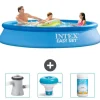 Intex Rund Uppblåsbar Easy Set Pool - 305 x 61 cm - Blå - Ingår Tillbehör CB77