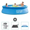 Intex Rund Uppblåsbar Easy Set Pool - 305 x 76 cm - Blå - Ingår Tillbehör CB79