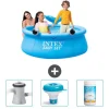 Intex Rund Uppblåsbar Easy Set Pool - 183 x 51 cm - Blå - Val - Ingår Tillbehör CB77