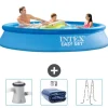 Intex Rund Uppblåsbar Easy Set Pool - 305 x 61 cm - Blå - Ingår Tillbehör CB83