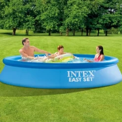 Intex Rund Uppblåsbar Easy Set Pool - 305 x 61 cm - Blå - Ingår Tillbehör CB2