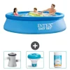 Intex Rund Uppblåsbar Easy Set Pool - 305 x 76 cm - Blå - Ingår Tillbehör CB77