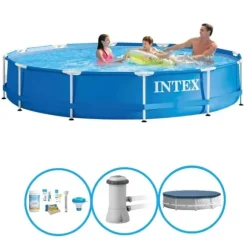 Intex Simbassäng Metallram - Poolpaket - 366x76 cm