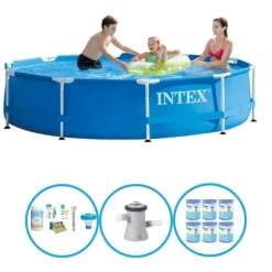 Intex Simbassäng Metallram - Simbassängpaket - 305x76 cm