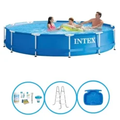 Intex Simbassäng Metallstomme 366x76 cm - Med tillbehör