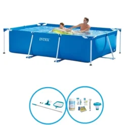 Intex simbassäng rektangulär ram 260x160x65 cm - poolset