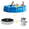 Intex swimmingpool - metallram - 305 x 76 cm - inklusive solsegel- och filterpump
