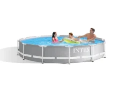 Intex swimmingpool - Prisma ram - 366 x 76 cm - Inklusive solsegel- och filterpump