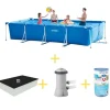 Intex swimmingpool - Rampool - 450 x 220 x 84 cm - Inklusive solsegel, filterpump och filter