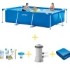 Intex swimmingpool - Rampool - 300 x 200 x 75 cm - Inklusive WAYS underhållspaket, filterpump och markduk