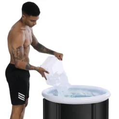 Isbad - Deluxe Ice Nordic Isbadkar- Bärbar - Svart