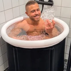 Isbad - Deluxe Ice Nordic Isbadkar- Bärbar - Svart