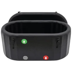 Isbad Kallbadkar - Uppblåsbar badtunna - Med lock - 150×80×75 cm - För vuxna - Plast - Svart