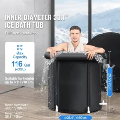 Isbadkar för idrottare, Kallvattenterapi, Uppblåsbart Stoppbadkar, Förbättra återhämtning, Bärbart och praktiskt