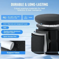 Isbadkar för idrottare, uppblåsbart kallvattenterapibad, bärbart stoppbadkar för återhämtning