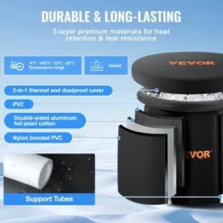 Isbadkar, 80x75 cm, Portabel Uppblåsbar Hopfällbar, Kallterapi