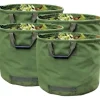 IvyH - 4 x Trädgårdspåse 125L Extra robust med Handtag, Grön Bladplockningspåse med Militärduk H45.7 cm, D55.8