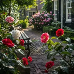 Japansk Ros - Set om 6 - Camellia japonica - Höjd 25-40cm - ⌀9cm