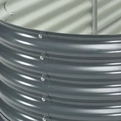 Jardinière - vidaXL - 240x80x81 cm - Galvaniserat stål - Grå - Rektangulär