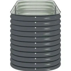 Jardinière - vidaXL - 240x80x81 cm - Galvaniserat stål - Grå - Rektangulär