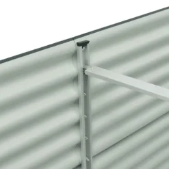 Jardinière - vidaXL - 240x80x81 cm - Galvaniserat stål - Grå - Rektangulär