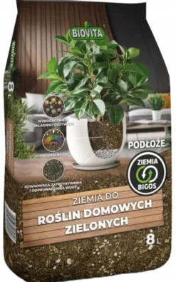 Jord för gröna krukväxter Bigos 8L Lätt, permeabelt substrat