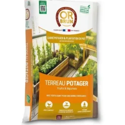 Jord för grönsaksträdgård och grönsaksland - BROWN GOLD - OBRTCAPOT20N - 20 L