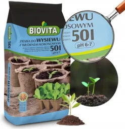 Jord för sådd med kokosfiber 50L Naturligt substrat för quiltning