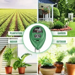Jordmätare 3-i-1 för ljus, fuktighet, pH-värde