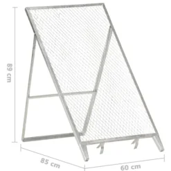 Jordsåll av galvaniserat stål - Perfekt för kompost och växttillväxt | Färg: Silver | Storlek: Justerbar