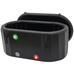 Kallbadkar / Isbadkar - Uppblåsbar tub - 370 L - 150 x 80 cm - Med isolerat lock - Portabel - Grå