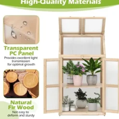 Kallväxthus, 69x58x121 cm, Natur