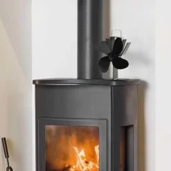 Kaminfläkt 4 blad svart