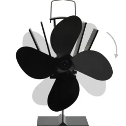 Kaminfläkt 4 blad svart