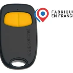 2-kanals fjärrkontroll - SCS SENTINEL - SimplyControl - Gul, räckvidd 40m, frekvens 433,92 MHz, CR2032 litiumbatteri ingår