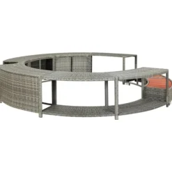 Kant till spabad grå konstrotting