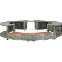 Kant till spabad grå konstrotting