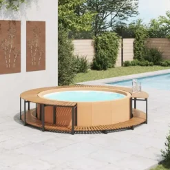 Kant till spabad 273x53 cm massivt akaciaträ