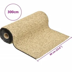 Kantmatta för trädgårdsdamm - Slitstark och naturlig design | Storlek: 300x60 cm | Färg: Sand