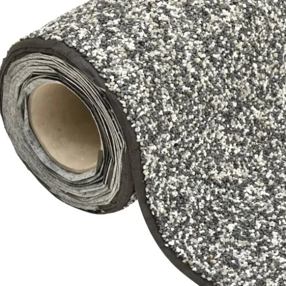 Kantmatta grå för trädgårdsdamm - Slitstark nonwoven PP-fleece | Storlek: 1250x40 cm