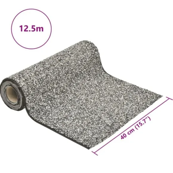 Kantmatta grå för trädgårdsdamm - Slitstark nonwoven PP-fleece | Storlek: 1250x40 cm