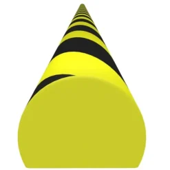 Kantskydd gul & svart 4x3x100 cm PU